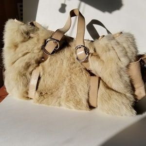 "SOLD" Kenneth Cole New York Rabbit Fur Purse